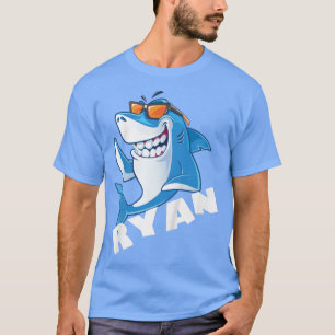 Kids Shark Name Ryan Gift Boys  T-Shirt