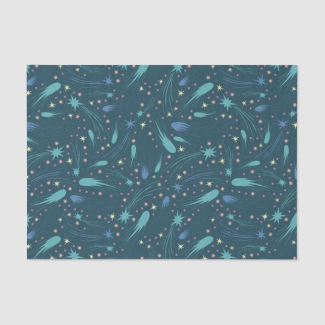 Kids Shooting Star Comet Starry Sky Starlight Tissue Paper (Front)