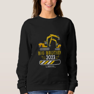 Kids Siblings Big Brother 2023 excavator 2 Sweatshirt