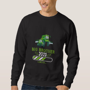 Kids Siblings Big Brother 2023 farm tractor 3 Sweatshirt