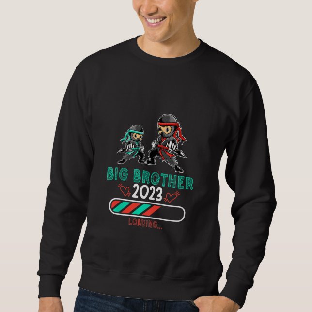 Kids Siblings Big Brother ninja 2 Sweatshirt (Front)