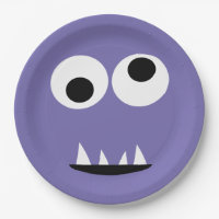 Kids Silly Monster Face Monsters Party Purple Cute