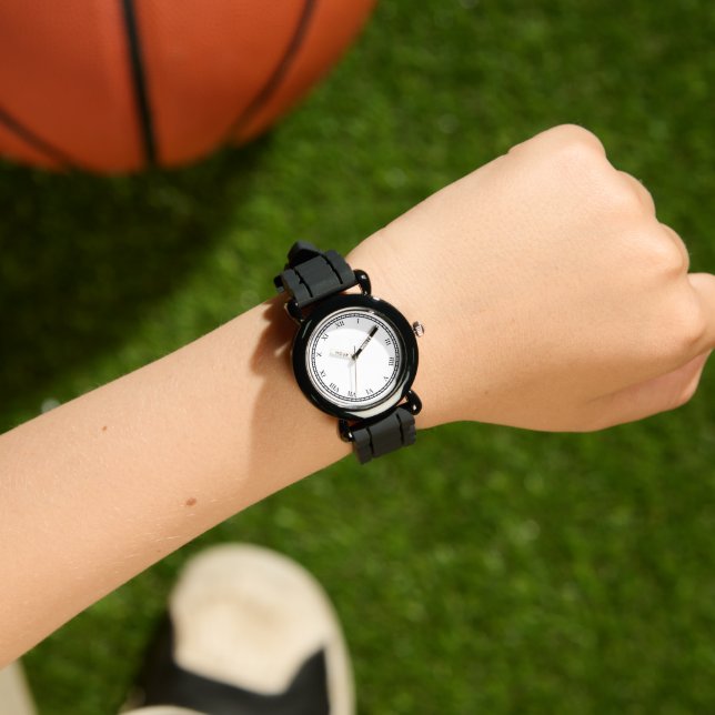 Kid's Silver Glitter Strap Roman Number Watch (Wrist)