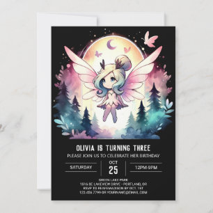 Kids Simple Fairy Birthday Invitation