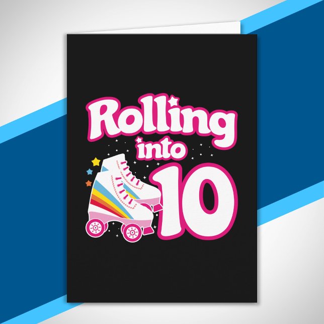 Kids Skate Party - 10th Birthday - Roller Skating Card (Creator Uploaded)