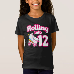 Kids Skate Party - 12th Birthday - Roller Skating T-Shirt