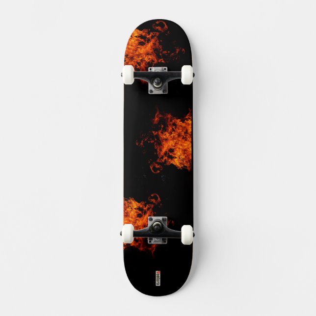 kids skateboard with flames (Front)