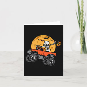 Kids Skeleton Monster Truck Moon Candy Toddler Boy Card
