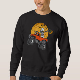 Kids Skeleton Monster Truck Moon Candy Toddler Boy Sweatshirt