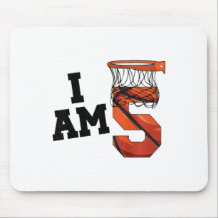 Kids Sketll 5th Birthday Boy Five Year Old Sketll Mouse Pad