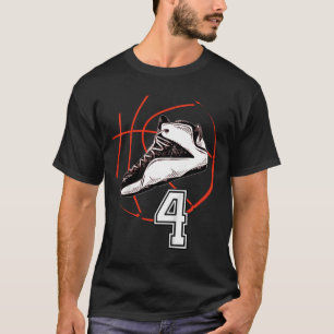 Kids Sketll Shoes Sports 4th Birthday Party Gift 4 T-Shirt