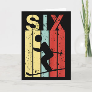 Kids Skiing 6 Birthday Boy Girl Ski 6 Year Old  Card