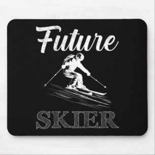 Kids skiing future skier funny skier soon to be mouse pad