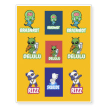 Kids Slang Words - Temporary Tattoos