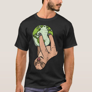 Kids Sloth Hanging Earth Day Environmental Animal T-Shirt