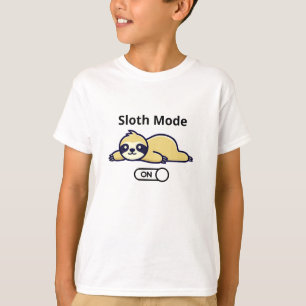 Kids Sloth Shirt Funny Slow & Steady Toddler Tee