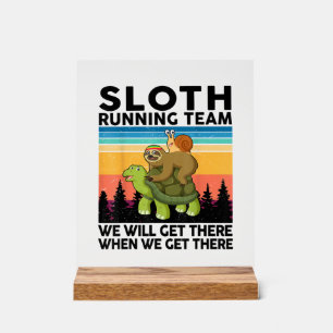 Kids Sloth T-Shirt Acrylic Sign