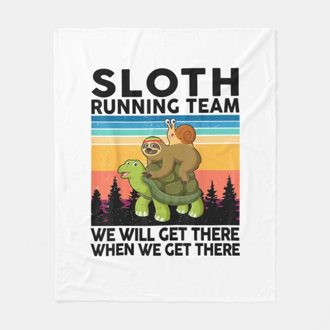 Kids Sloth T-Shirt Fleece Blanket (Front)