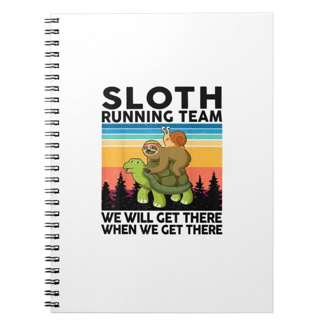 Kids Sloth T-Shirt Notebook (Front)