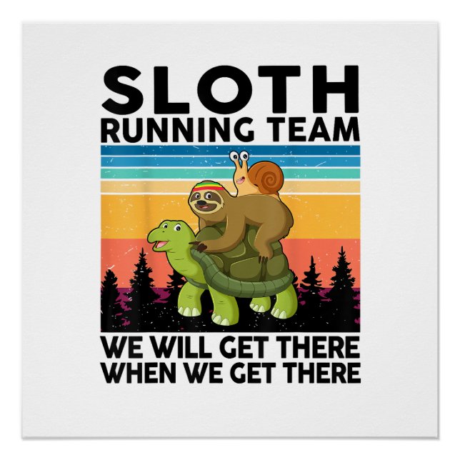 Kids Sloth T-Shirt Poster (Front)