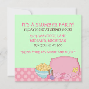 Kids Slumber Party Invitations