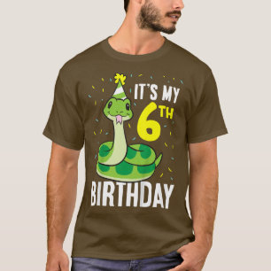 Kids Snakes Its My 6th Birthday 6 Year Old Birthda T-Shirt