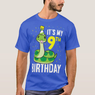 Kids Snakes Its My 9th Birthday 9 Year Old Birthda T-Shirt