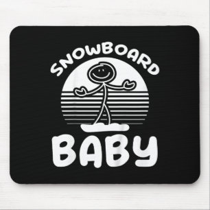 Kids Snowboarding Ba  Mouse Pad