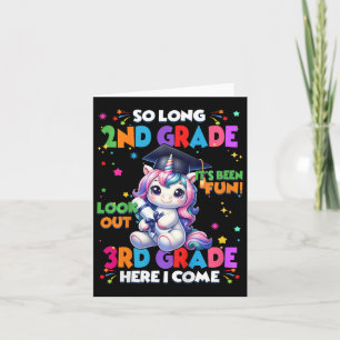 Kids So Long 2nd Grade Here I Come 3rd Grader Grad Card