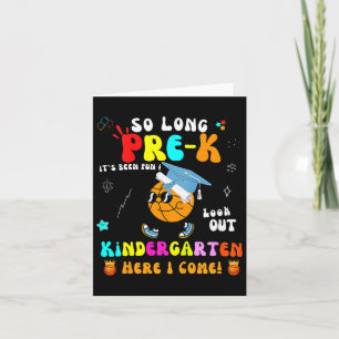 Kids So Long Pre K Kindergarten Here I Come Bysket Card