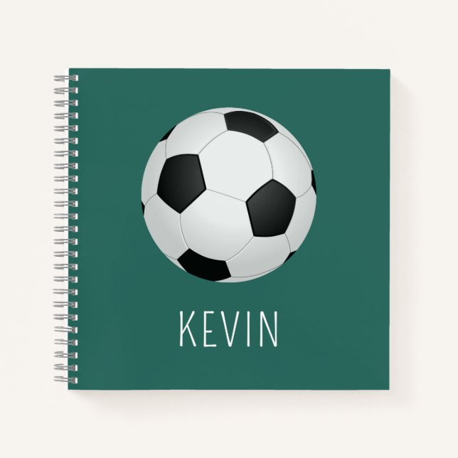 Kids Soccer Ball Boys School Notebook (Front)