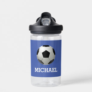 Kid's Soccer Ball Custom Name Water Bottle