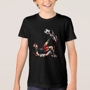 Kids Soccer Bicycle Kick T-Shirt – Cool Streets Tri-Blend Shirt