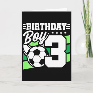 Kids Soccer Birthday Party - 3 Year Old Boy - 3rd  Card