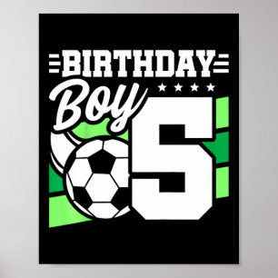 Kids Soccer Birthday Party - 5 Year Old Boy - 5th Poster