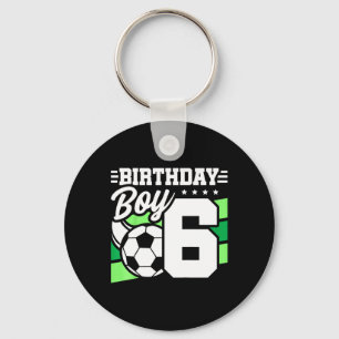 Kids Soccer Birthday Party - 6 Year Old Boy - 6th Key Ring