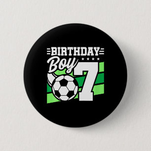 Kids Soccer Birthday Party - 7 Year Old Boy - 7th 6 Cm Round Badge