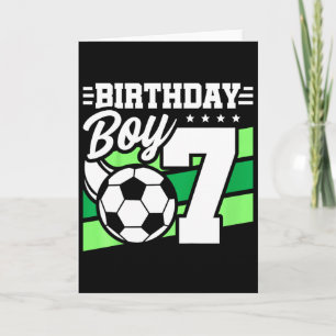 Kids Soccer Birthday Party - 7 Year Old Boy - 7th Card