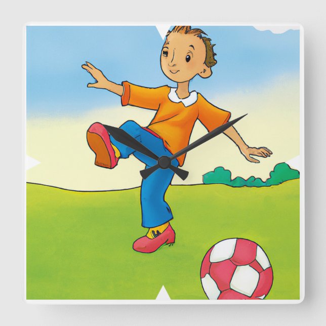 Kid's Soccer Football Clock (Front)
