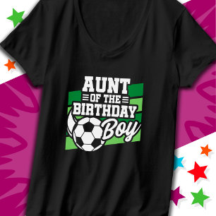 Kids Soccer Football Party Aunt of Birthday Boy T-Shirt