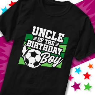 Kids Soccer Football Party Uncle of Birthday Boy T-Shirt