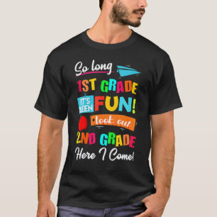 Kids Soes Long 1st Grade 2nd Here I Come Lasts Day T-Shirt