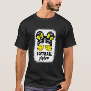 Kids Softball Little Sister For Teen Girls Catcher T-Shirt