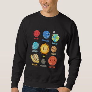 Kids Solar System Planets For Space Geeks Sweatshirt
