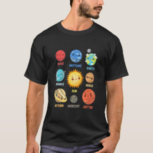 Kids Solar System Planets For Space Geeks T-Shirt