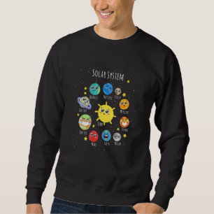 Kids Solar System Planets Science Space Boys Girls Sweatshirt
