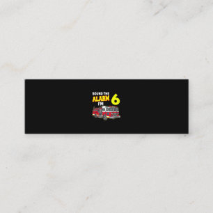 Kids Sound Alarm Im 6 Kids Fire Truck Firefighter Mini Business Card