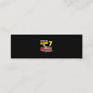 Kids Sound Alarm Im 7 Kids Fire Truck Firefighter Mini Business Card