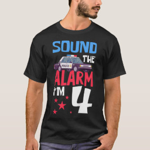 Kids Sound The Alarm I'm a 4 years old policeman o T-Shirt