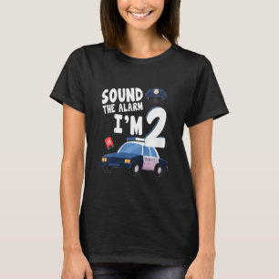 Kids Sound The Alarm It's My 2nd Birthday 2 Years  T-Shirt